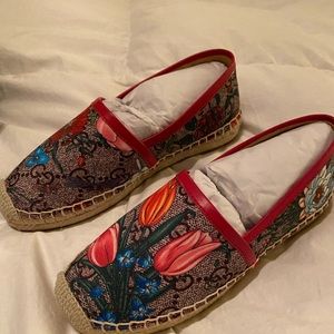 NWT Gucci Floral Espadrilles Size 38